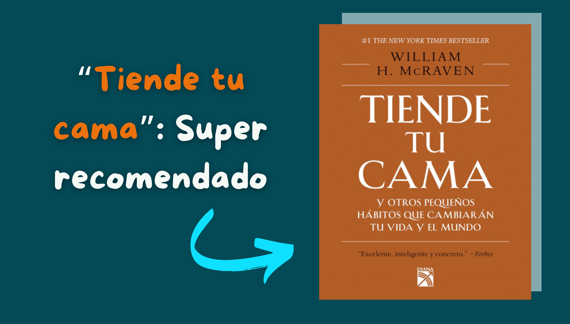 Libro de desarrollo personal: "tiende tu cama"